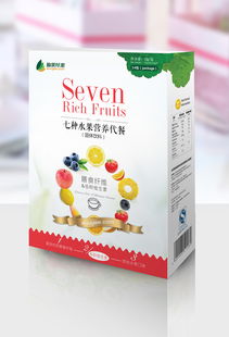 七种水果营养代餐包装海报等设计